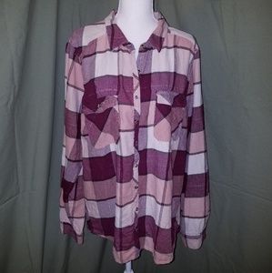 Maurices plaid button down shirt